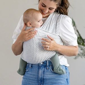 Silly Baby Natural and Grey Stripe Wrap